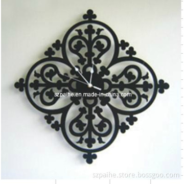 Black Engraved Acrylic Wall Clock